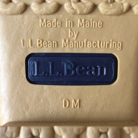 LL Bean Navy Blue Tan Mocs Mud Duck Boots - Picture 3 of 6